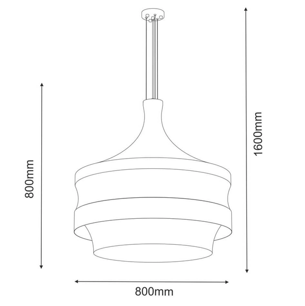 Bawełniana lampa wisząca Dota 5030 Amplex LED 32W 3000K nad stół czarny