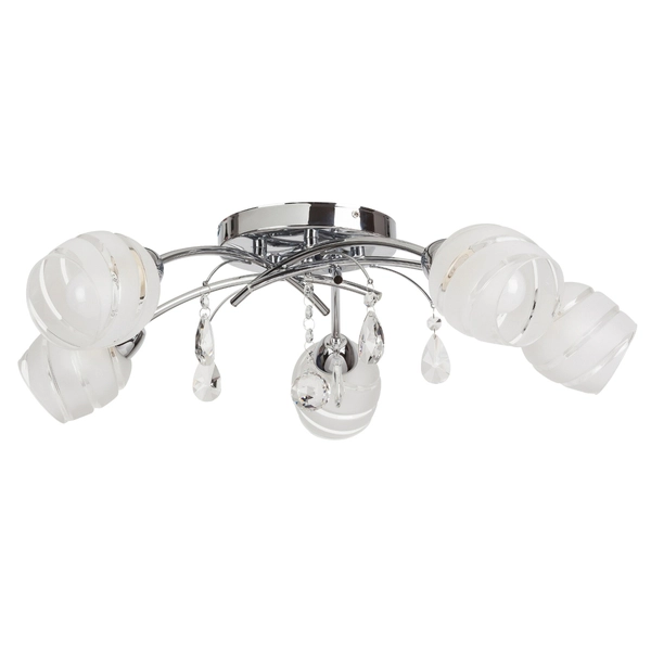 Lampa sufitowa z kryształkami Melissa 2622 Rabalux molekuły białe chrom