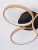 Nowoczesna lampa sufitowa Croix rings LED 28W 3000K złota czarna