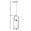 Modernistyczna LAMPA wisząca RING MOD013PL-02B Maytoni metalowa OPRAWA szklane kule balls zwis czarny
