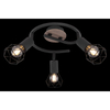 Przysufitowa lampa kierunkowa Xara 54802S-3H czarna drewno