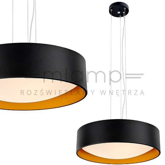 LAMPA wisząca VERO 10451302 Kaspa okrągła OPRAWA metalowy zwis czarny