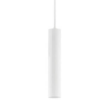 Wisząca lampa nad stół NAZCA LE44346 sopel tuba metalowa biała