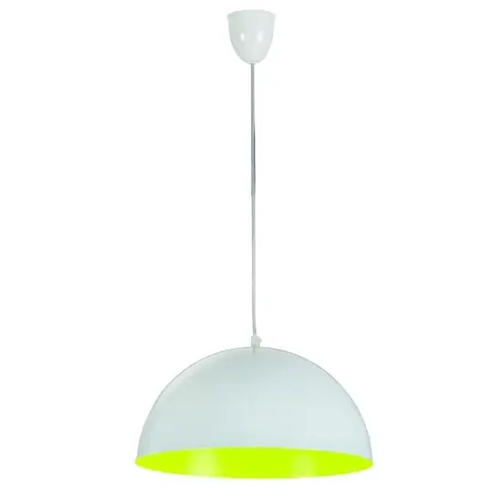 LAMPA wisząca HEMISPHERE FLUO S 5713 Nowodvorski metalowa OPRAWA zwis kopuła biała żółta