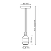 Industrialna lampa wisząca NOLA 308962 oprawka na żarówkę złota