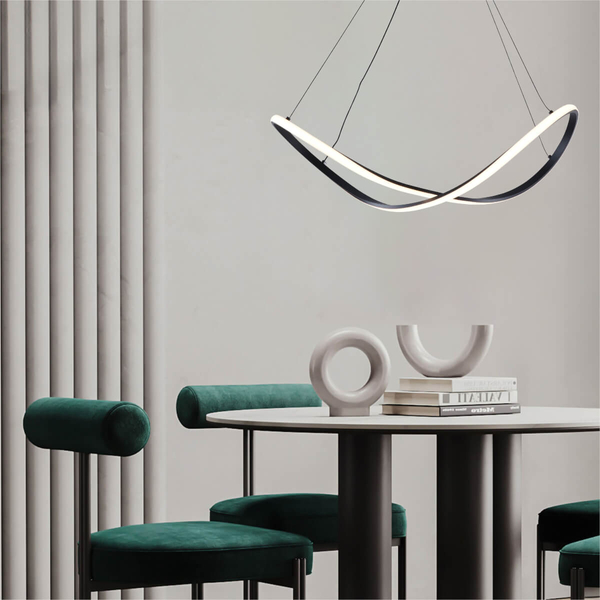 Lampa wisząca nad stół Erda 19600P-BK LED 45W 3000-6000K do salonu czarna