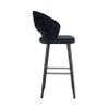 Materiałowe krzesło barowe Savoy S4562 BLACK CHENILLE Richmond Interiors czarny