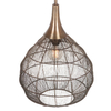 Pojedyncza lampa wisząca SORAYA 365440104 Trio łezka druciak czarny złoty
