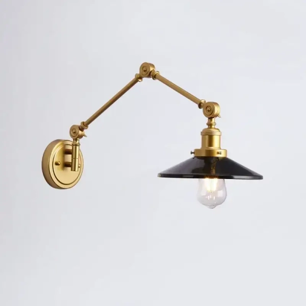 Regulowany kinkiet ścienny Retro ABR-KRNW-GB Abruzzo czarny złoty