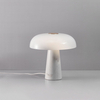 Stołowa lampka Glossy 2020505001 DFTP grzyb opalizowana marmur biała