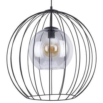 Wisząca lampa druciana loft Universo 2552 TK Lighting szklana przydymiona