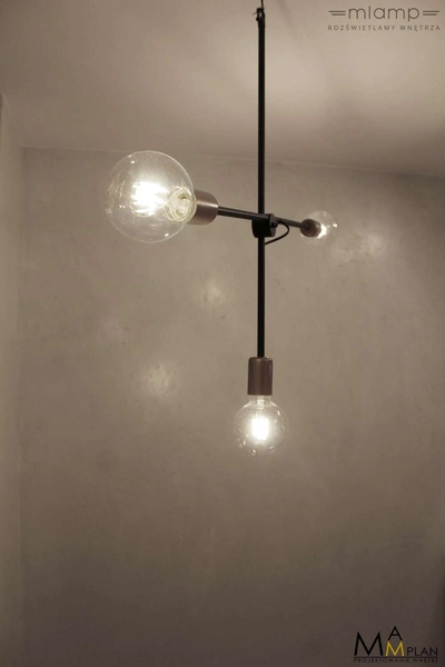 LAMPA wisząca STICKS 6268 Nowodvorski metalowa OPRAWA pręty ZWIS molekuły miedź czarne