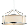 LAMPA okrągła Stanza Cromo S Orlicki Design wisząca OPRAWA abażurowa w stylu klasycznym kremowa chrom