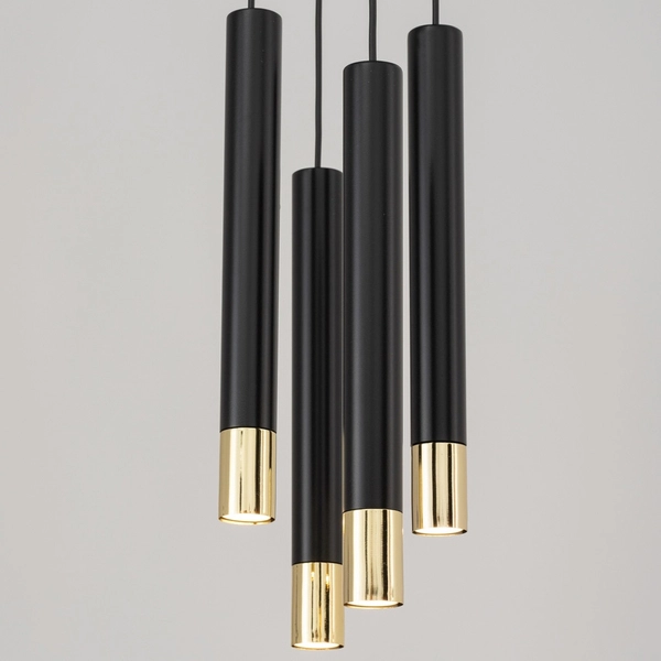 Jadalniana lampa wisząca Sopel Grand 33396 nad stół czarna złota