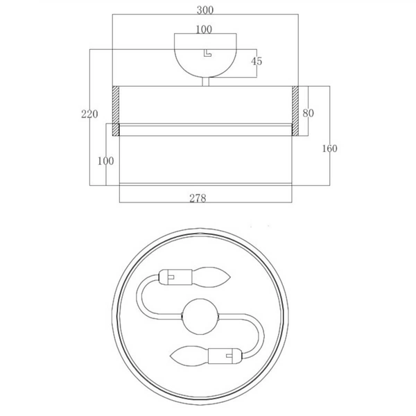 Plafon sufitowy do salonu SEASONS 611500201 Trio okrąg drewniany biały