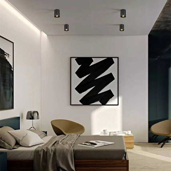 Oprawa natynkowa tuba 164 Domeno LED regulowany kąt światła czarna