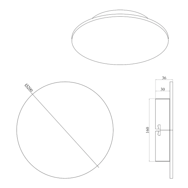 Ścienny kinkiet Raven 224290102 Trio LED 9W 3000K okrągła szara