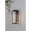 Tarasowa lampa ścienna Naxos NAX1522 szklana prostokątna IP43 czarny