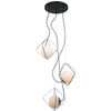 LAMPA wisząca CANTO PEN-5696-3-BKCR Italux szklana OPRAWA kaskada ZWIS kule balls chrom czarne białe