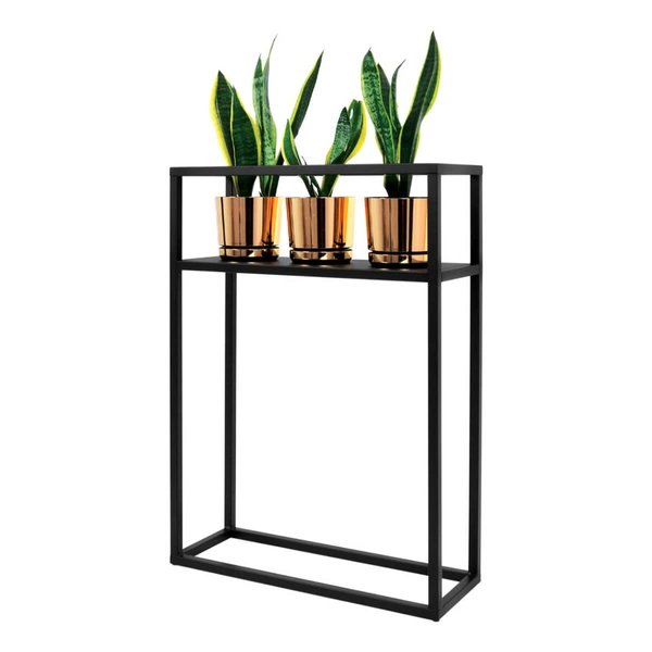 Loftowy kwietnik Kaja Home KS-05 KWIETNIK P Kaja podłużny metalowy czarny