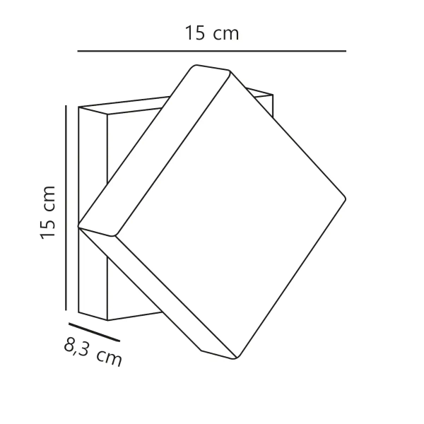 Elewacyjna lampa ścienna TURN 2019061003 LED 13W 2700K IP54 czarna