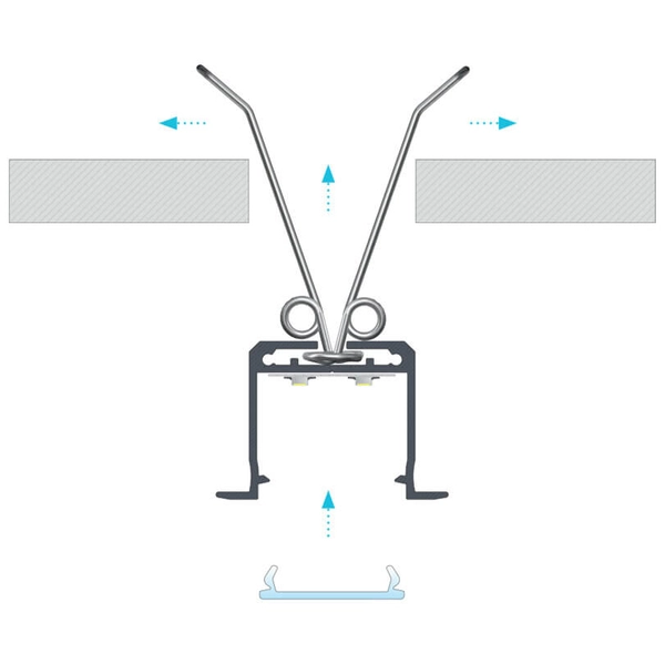 Profil do podświetlenia taśm ledowych EKPR7559 Eko-light 2m srebrny