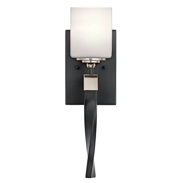 Ścienny kinkiet do łazienki Marette KL-MARETTE1-BK IP44 nikiel czarny