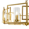 Lampa wisząca metalowa oprawa zwis na łańcuchu złoty BOWI OUTLET