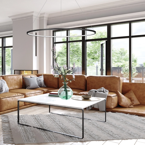 Lampa zwisowa Saturno ML8862 Milagro LED 57W 4000K do salonu IP44 czarny