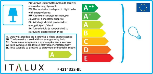 Natynkowa LAMPA downlight HARRIS FH31433S-BL LED 12W Italux metalowy spot prostokątny sufitowy czarny
