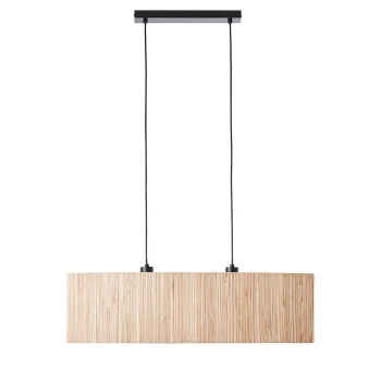 Wisząca lampa drewniana Longshore 101692 beżowy czarny