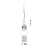 Kulista lampa wisząca Eris PND-98374-28W-GD Italux LED 28W 3000K złoty biały