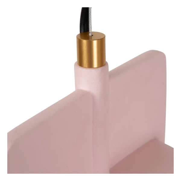 Okrągła lampa zwieszana NINJA 44415/16/66 Lucide różowy czarny