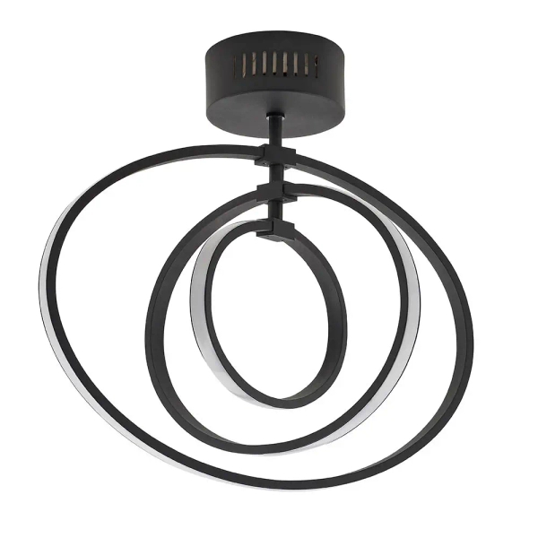 Sufitowa lampa okręgi Avali 80682 LED 24,12W 3000K czarny biały