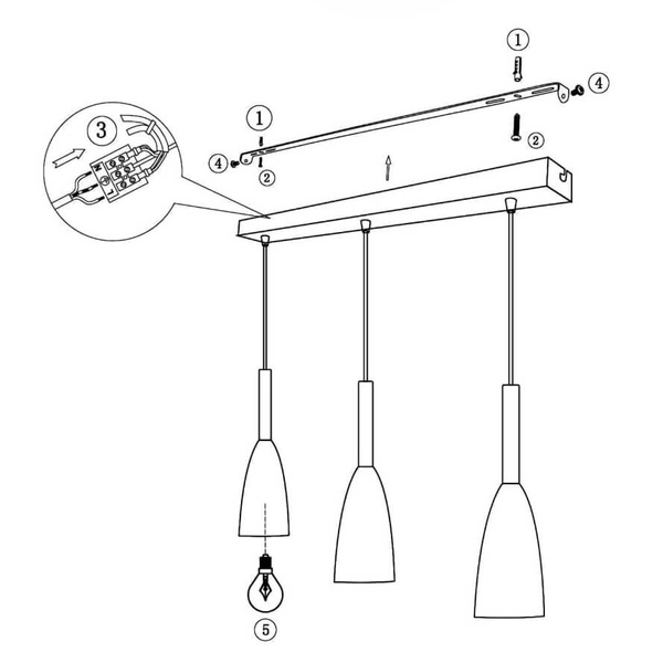 LAMPA wisząca SOLIN LP-181/3L GR Light Prestige hygge OPRAWA metalowa kaskada ZWIS na listwie szary