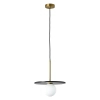 Marmurowa lampa wisząca Bilo PL0136-BK Yaskr kula biała czarna mosiądz OUTLET