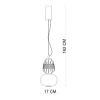 Wisząca lampa nad stół Eris PND-98374-18W-CH Italux LED 18W 3000K chrom biały