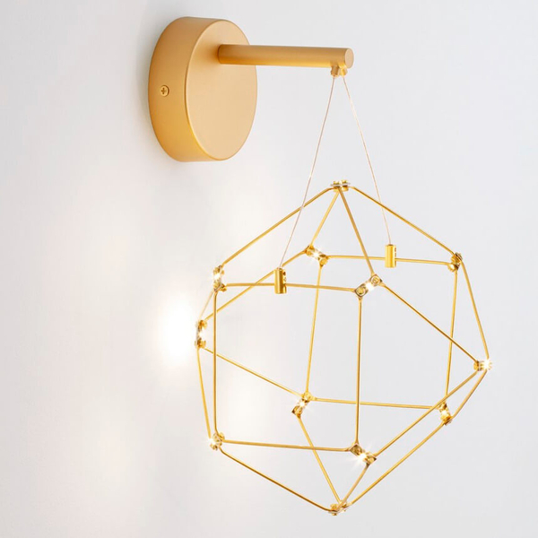 Przyścienna lampa ASIS LE44325 LED 6W 3000K geometryczna złoty