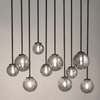 Wisząca lampa molekuły Tulia 33490 Sigma kule balls szklana szara