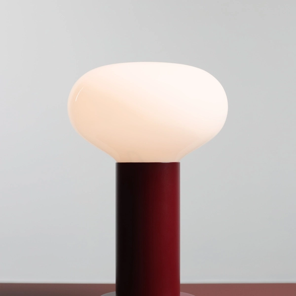 Kulista lampa stołowa Flo Table Ruby S 7000B27_S czerwona