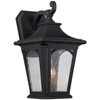 Zewnętrzna LAMPA ścienna Bedford QZ-BEDFORD2-M Elstead QUOIZEL elewacyjna OPRAWA ogrodowa retro outdoor IP44 czarna przezroczysta