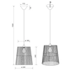 Zwisająca lampa Holm R31041026 RL Light zwis cage do salonu brązowy czarny