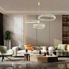 Potrójna lampa wisząca PRECIOSA ML1001 LED 158W 4000K pierścienie złote