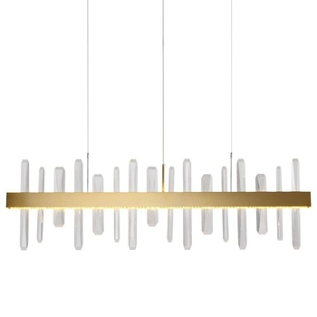 Podwieszana lampa glamour Arctic SMP0099 gold Step LED 104W 3000K kryształ złota