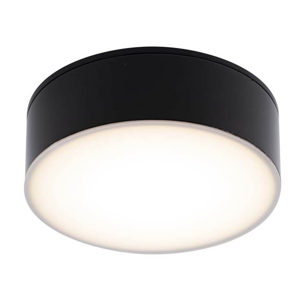 Natynkowa LAMPA sufitowa TOTTORI IL 8056 Shilo okrągła OPRAWA do łazienki LED 10W 3000K IP44 metalowa czarna