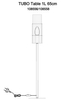 Lampka stołowa glamour Tubo 108558 Markslojd szklana srebrna