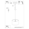 Lampa wisząca do pokoju dziecięcego CAT SL.1419 z abażurem kolorowa