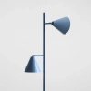 Stożkowa lampa podłogowa FORM 1108A16_2 do sypialni niebieska