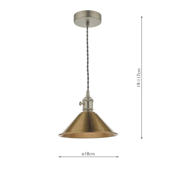 Lampa wisząca do kuchni Hadano HAD0161-01 Dar Lighting antyczny chrom brąz