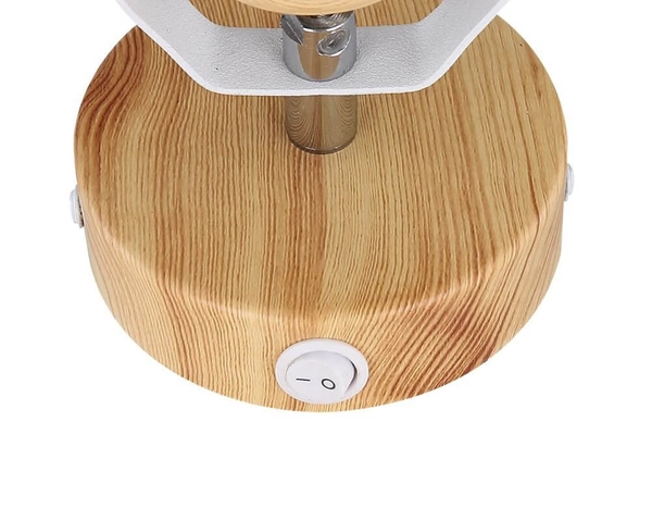 Lampa ścienna Wiho 54018-1 skandynawska biała drewno